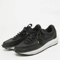 Nike x Sacai Black/Grey Suede and Nylon LD Waffle Sneakers Size 46