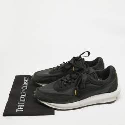 Nike x Sacai Black/Grey Suede and Nylon LD Waffle Sneakers Size 46