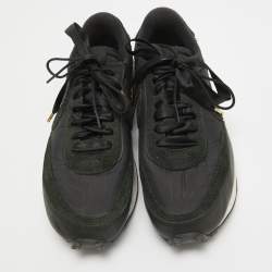 Nike x Sacai Black/Grey Suede and Nylon LD Waffle Sneakers Size 46