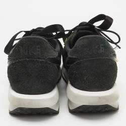 Nike x Sacai Black/Grey Suede and Nylon LD Waffle Sneakers Size 46