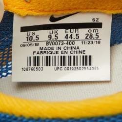 Pre Owned Nike x Sacai Multicolor Mesh and Leather LDWaffle Varsity Blue Sneakers Size 44.5