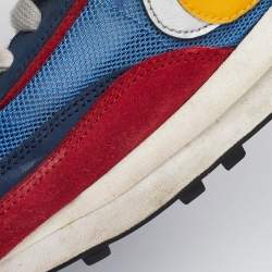 Nike x Sacai Multicolor Mesh and Leather LDWaffle Varsity Blue Sneakers Size 46