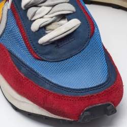 Nike x Sacai Multicolor Mesh and Leather LDWaffle Varsity Blue Sneakers Size 46