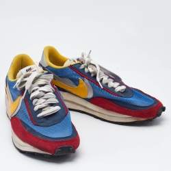 Nike x Sacai Multicolor Mesh and Leather LDWaffle Varsity Blue Sneakers Size 46