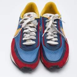 Nike x Sacai Multicolor Mesh and Leather LDWaffle Varsity Blue Sneakers Size 46
