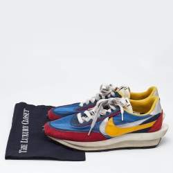 Nike x Sacai Multicolor Mesh and Leather LDWaffle Varsity Blue Sneakers Size 46