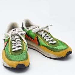 Nike x Sacai Multicolor Mesh and Leather LDWaffle Green Gusto Sneakers Size 46