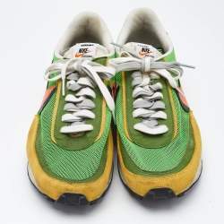 Nike x Sacai Multicolor Mesh and Leather LDWaffle Green Gusto Sneakers Size 46