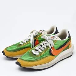 Nike x Sacai Multicolor Mesh and Leather LDWaffle Green Gusto Sneakers Size 46