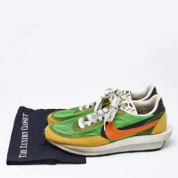 Nike x Sacai Multicolor Mesh and Leather LDWaffle Green Gusto Sneakers Size 46