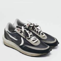 Nike x Sacai Multicolor Leather and Mesh Vaporwaffle Lace Up Sneakers Size 46