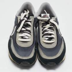 Nike x Sacai Multicolor Leather and Mesh Vaporwaffle Lace Up Sneakers Size 46