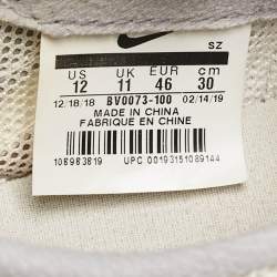 Nike x Sacai Grey/White  Mesh And Suede Vaporwaffle Low Top Sneakers Size 46