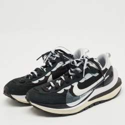 Nike x Sacai Black/White Mesh and Suede Vaporwaffle Sneakers Size 43