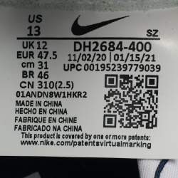 Pre Owned Nike x Sacai Navy Blue Suede and Mesh LD Waffle SF Blue Void Sneakers Size 47.5