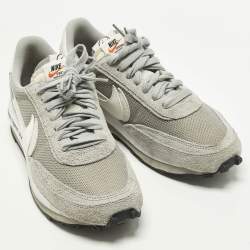 مملوكة مسبقًا Nike x Sacai LD Waffle SF Fragment Grey Size 42.5 Grey Suede and Mesh Low Top Sneakers