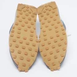 Pre Owned Nike x Sacai LD Waffle Kiss of Death 2 Size 45 Grey Mesh and Leather Low Top Sneakers