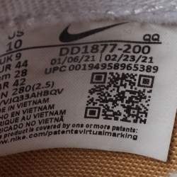 Pre Owned Nike x Sacai Blazer Size 44 Brown/Red Leather and Suede Lace Up Sneakers