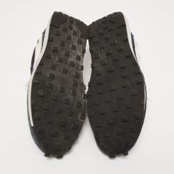 Nike x Sacai Navy Blue/White  Mesh And Suede Vaporwaffle Low Top Sneakers Size 46