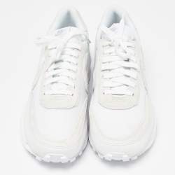 Nike x Sacai White Suede,Leather and Nylon LD Waffle Sneakers Size 46
