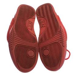 Nike Air Yeezy Red Suede, Nylon And Rubber October High Top Sneakers Size 44