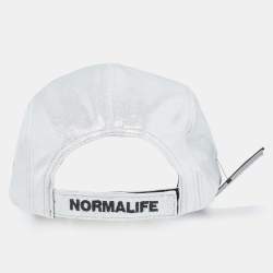 Norma Kamali Silver Lame Long Bill Baseball Cap One Size