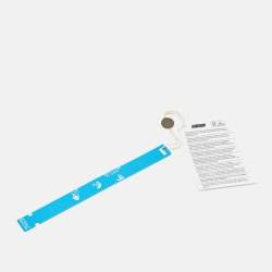 Off-White Blue Rubber Logo Bracelet