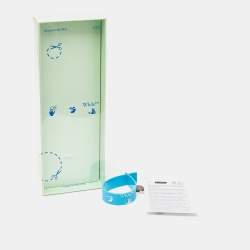 Off-White Blue Rubber Logo Bracelet