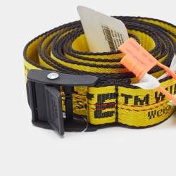 Off-White Yellow/Black Nylon Mini Industrial Belt