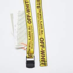 Off-White Yellow/Black Nylon Mini Industrial Belt