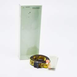 Off-White Yellow/Black Nylon Mini Industrial Belt