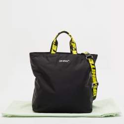 Off-White Black Nylon Hard Core Tote