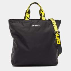 Off-White Black Nylon Hard Core Tote