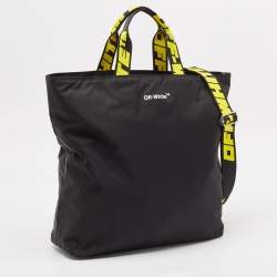 Off-White Black Nylon Hard Core Tote