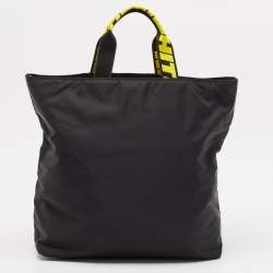 Off-White Black Nylon Hard Core Tote