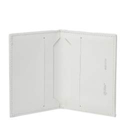 Pre Owned Off-White White Leather Arrow Card Holder