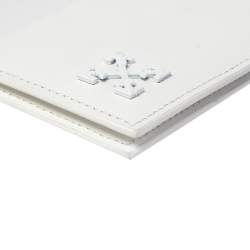 Pre Owned Off-White White Leather Arrow Card Holder