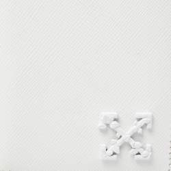 Pre Owned Off-White White Leather Arrow Card Holder