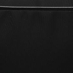 Pre Owned Off-White Black Nylon Logo Print Wristlet Clutch