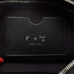 Pre Owned Off-White Black Nylon Logo Print Wristlet Clutch