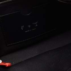 Pre Owned Off-White Black Nylon Logo Print Wristlet Clutch