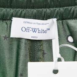 Off-White Green Bandana Print Satin Bermuda Shorts M
