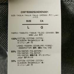 Off-White Blue Denim Skate Zipper Detail Jacket L