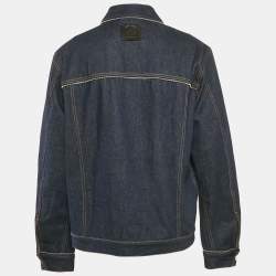 Off-White Blue Denim Skate Zipper Detail Jacket L