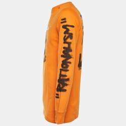 Pre Owned Off-White Orange Golden Ratio Cotton Long Sleeve T-Shirt M