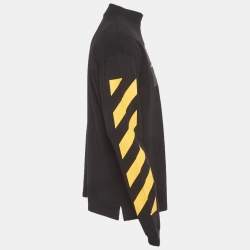 Pre Owned Off-White Black Caravaggio Painting Cotton Mock Neck Long Sleeve T-Shirt XS 