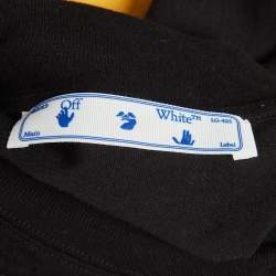 Pre Owned Off-White Black Caravaggio Painting Cotton Mock Neck Long Sleeve T-Shirt XS 