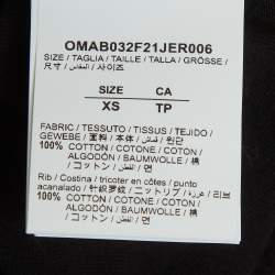 Pre Owned Off-White Black Caravaggio Painting Cotton Mock Neck Long Sleeve T-Shirt XS 