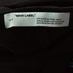 Pre Owned Off White Black 3D Crossed Off Printed Cotton Hooded Sweatshirt L