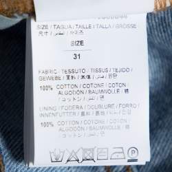Off-White Blue Wizard Extreme Bleach Denim Relaxed Fit Jeans M